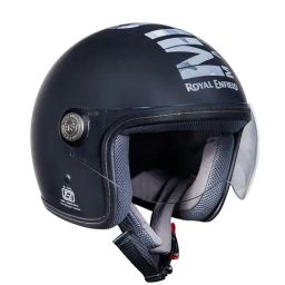 Royal Enfield Chopper Open Face MLG Helmet Matt Black M-15
