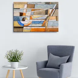 999store Multicolor Abstract Mondrian Framed Canvas Painting-89