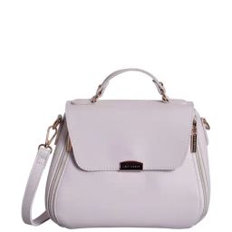 Lino Perros Light Pink Solid Medium Satchel Handbag-image-27