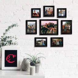 eCraftIndia Memory Black Collage Photoframes - Set of 8-image-4