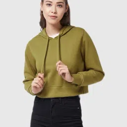 Miss Chase Olive Relaxed Fit Sweatshirt-image-60