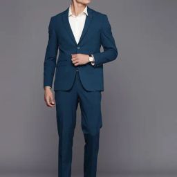 Peter England Elite NavySlim Fit Two Piece Suit-picture-10