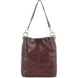 Toteteca Brown Textured Medium Shoulder Handbag-image-35