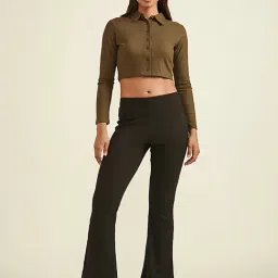 Cover Story Olive Slim Fit Shirt-image-14