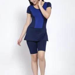 Cukoo Blue Color-Block Swimsuit-image-67