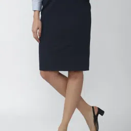 Van Heusen Navy Above Knee Skirt-image-83