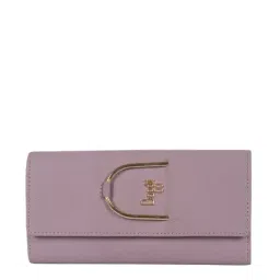Baggit Purple Textured Tri-Fold Wallet for Women-image-40