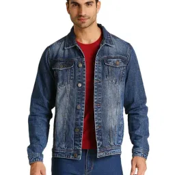 High Star Dusty Blue Slim Fit Denim Jacket-picture-25