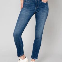 Cantabil Blue Denim Regular Fit Mid Rise Mercerised Jeans-image-16