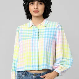 Only Multicolor Checks Shirt-image-27