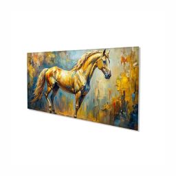 Nestroots Multicolor Canvas Divine Krishna Essence Of Love Wall Painting - Gold Floating Frame image 2