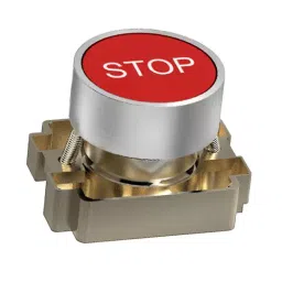 Essen Deinki NC+NC Contact Red Flush Type Sign Push Button Switch with Metal Bracket & "STOP" Mark-image-55