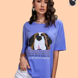 Dreambe Women 2 Printed Hooded Pockets T-shirt-picture-8