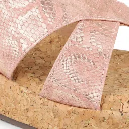 Inc.5 Women's Peach Cross Strap Wedges image 4