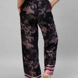 Drape in Vogue Black Print Pyjamas image 2