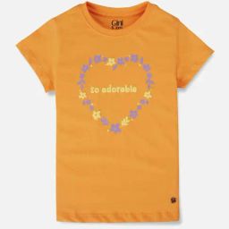 Gini & Jony Girls Orange Floral Knits Top-image-23