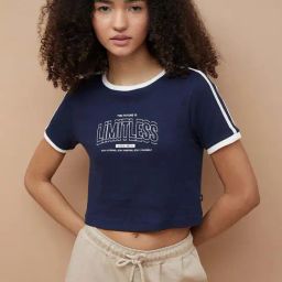 Kappa Blue Cotton Regular Fit Printed T-Shirt-image-92