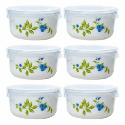 Cello White Opalware Storage Containers With Lid (140ml) - Set of 6 image 2
