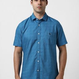 Van Heusen Sport Men Slim Fit Printed Spread Collar Cotton Shirt-picture-3