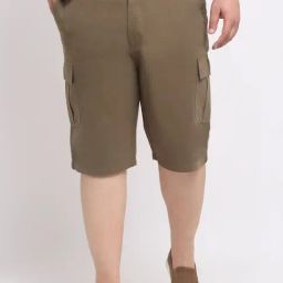 Melon by PlusS Olive Cotton Regular Fit Plus Size Capris-picture-23