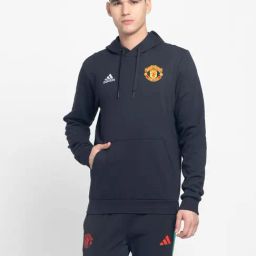Adidas Black Cotton Regular Fit Printed Hooded Sweatshirt-picture-42