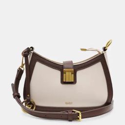 Kazo Off White & Brown Small Cross Body Bag-42