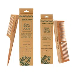 Kind of Earthy Set Of 2 Kacchi Neem Fine Tooth Comb & Dual Tooth Comb image 2