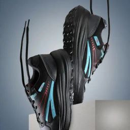 Asian Men's Black Running Shoes-17