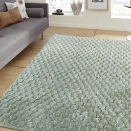 OBSESSIONS Olive Solid Machine Made Carpet - Medium (230 cm x 160 cm)-image-89