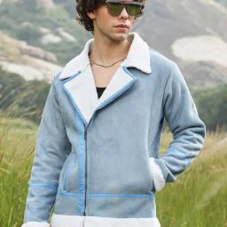 Campus Sutra Blue Regular Fit Jacket-image-13