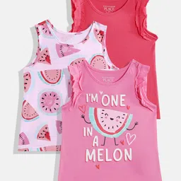THE CHILDREN'S PLACE Girls Pack Of 3 Printed Ruffle Detail Top-picture-49