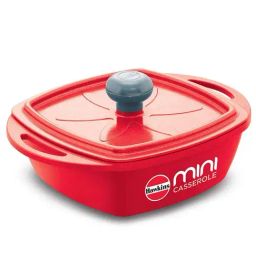 Hawkins Red Aluminium Square Series Die-Cast Mini Casserole With Lid (Mcsr75) (0.75 L)-11