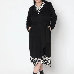 Vero Moda Curve Black Solid Full Sleeves Coat-image-44