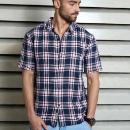High Star Multi Cotton Regular Fit Checked Shirt-12