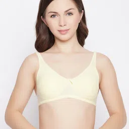 Clovia Light Yellow Non Wired Non Padded Full Coverage Bra image 1