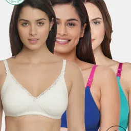 Inner Sense Multicolor Full Coverage Maternity Bra - Pack of 3 image 1
