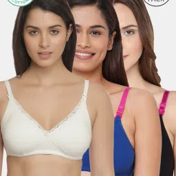 Inner Sense Multicolor Full Coverage Maternity Bra - Pack of 3 image 1