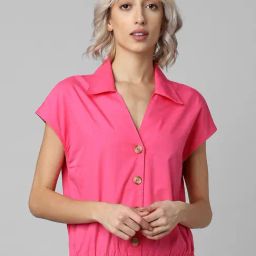 Only Pink Cotton Regular Fit Shirt-image-37