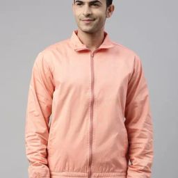 CINOCCI Pink Cotton Slim Fit Jacket-image-50