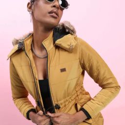 Campus Sutra Yellow Regular Fit Jacket-image-90
