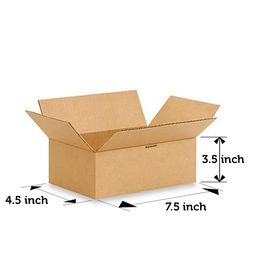 Ace 7.5*4.5*3.5 inch 3 Ply Corrugated Cardboard Brown Box, Packing Box, Shipping Box Pack of 25-image-65
