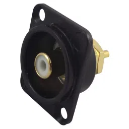 NEUTRIK Socket, Rca / Phono, BlACk, D, White, NF2D-B-9-image-88
