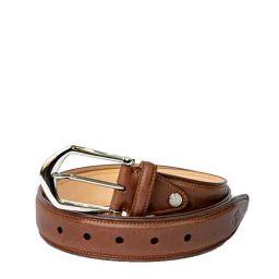 James Aston Brown Leather Waist Belt for Men-image-72