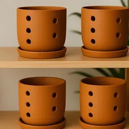 The handicraftian Set of 4 Autumn Orchid Planter Large 8 Inch-picture-32