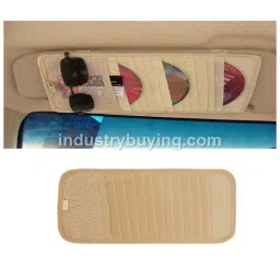Oscar 12 CD / DVD Sun Visor Holder (Beige) - Set of 2-25