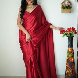 SATAZ Satin Solid Saree-picture-39