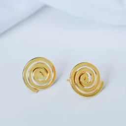 Johori Golden Stud Earrings-image-99