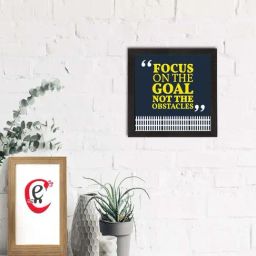 eCraftIndia Focus On The Goal Not The Obstacle Quote Satin Matt Texture UV Art Painting-39