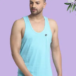 Friskers Pack Of 2 Cotton Sleeveless Gym Vests-C-04-05-image-5