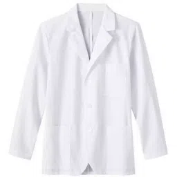 Youth Robe YR Full Sleeve White Polyester, Silk Lab Coat for Men (Size L)-21